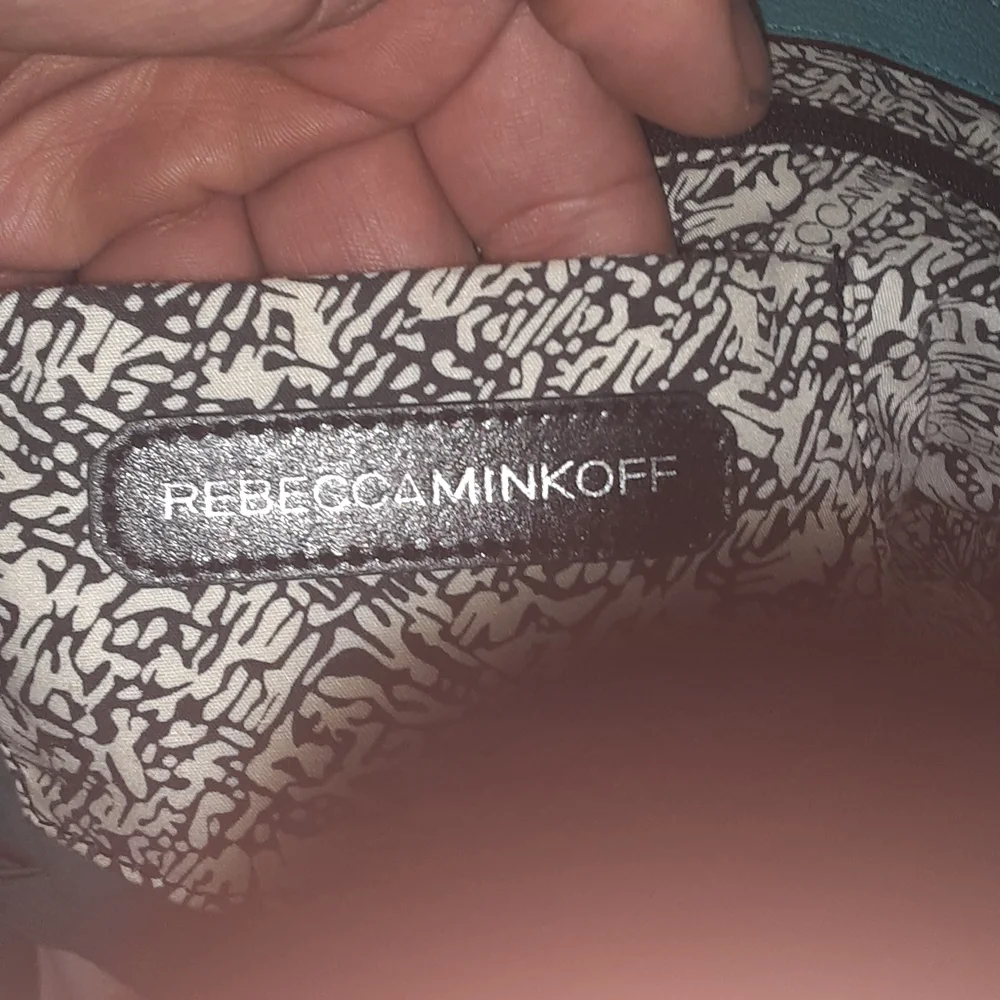 Rebecca Minkoff turquoise large pebbled leather crossbody bag. - Picture 11 of 12